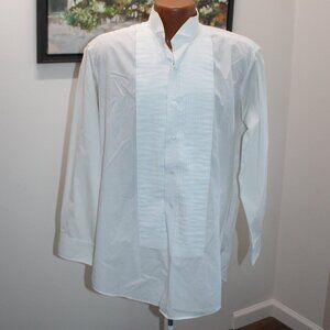 Neil Allyn M 32/33 Men's Formal Tuxedo Dress Shirt White Button Front